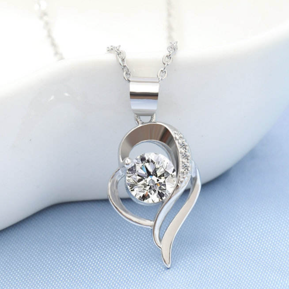 Eternal Embrace Solitaire Pendant