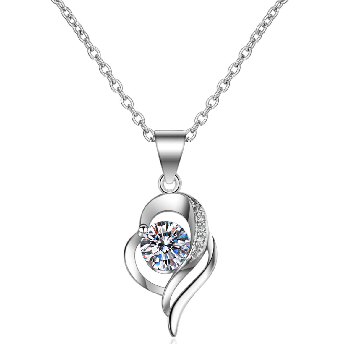 Eternal Embrace Solitaire Pendant