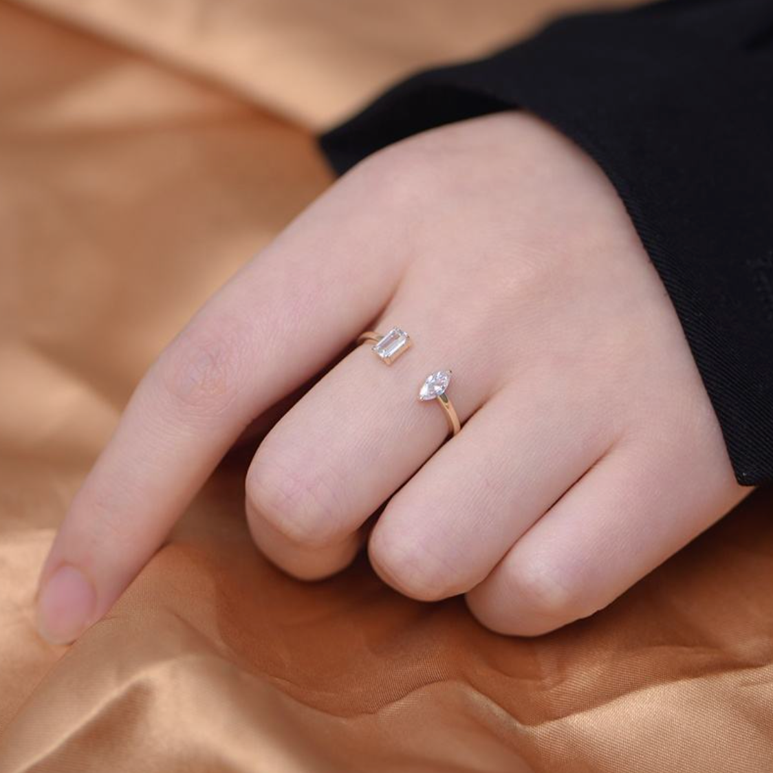 Clarity Duo Open Cuff Ring