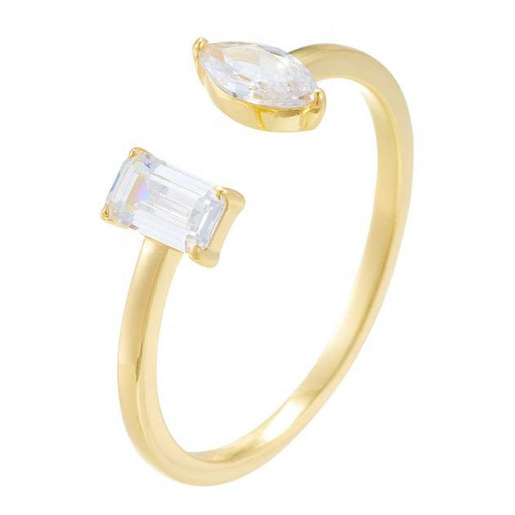 Clarity Duo Open Cuff Ring