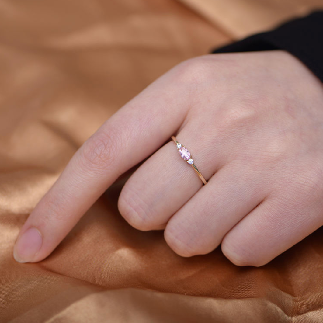 Blush Marquise Horizon Band