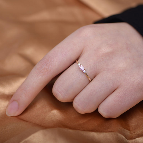 Blush Marquise Horizon Band