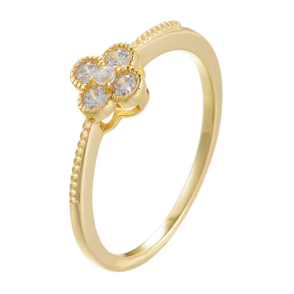 Clover Luminary Beaded Ring